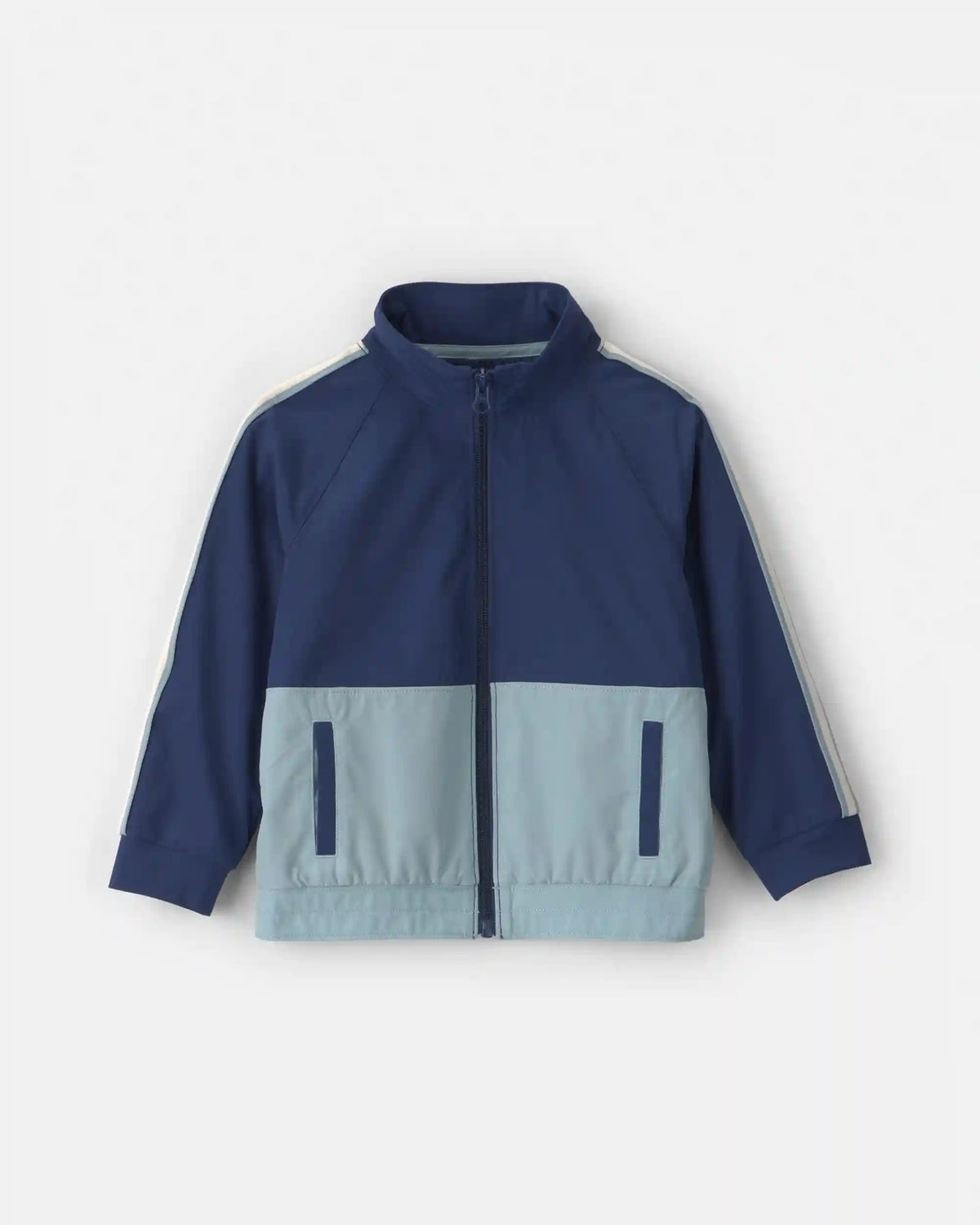 Toddler Boy Color Block Zip-Up Jacket - Blue