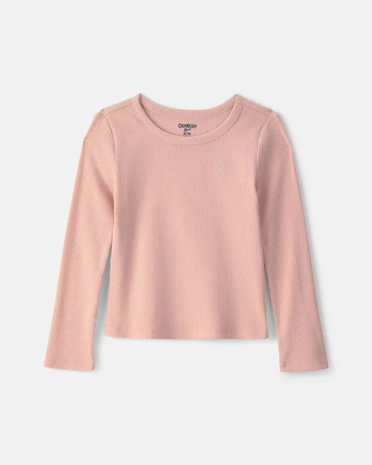 Toddler Girl Long-Sleeve Rib Top - Pink