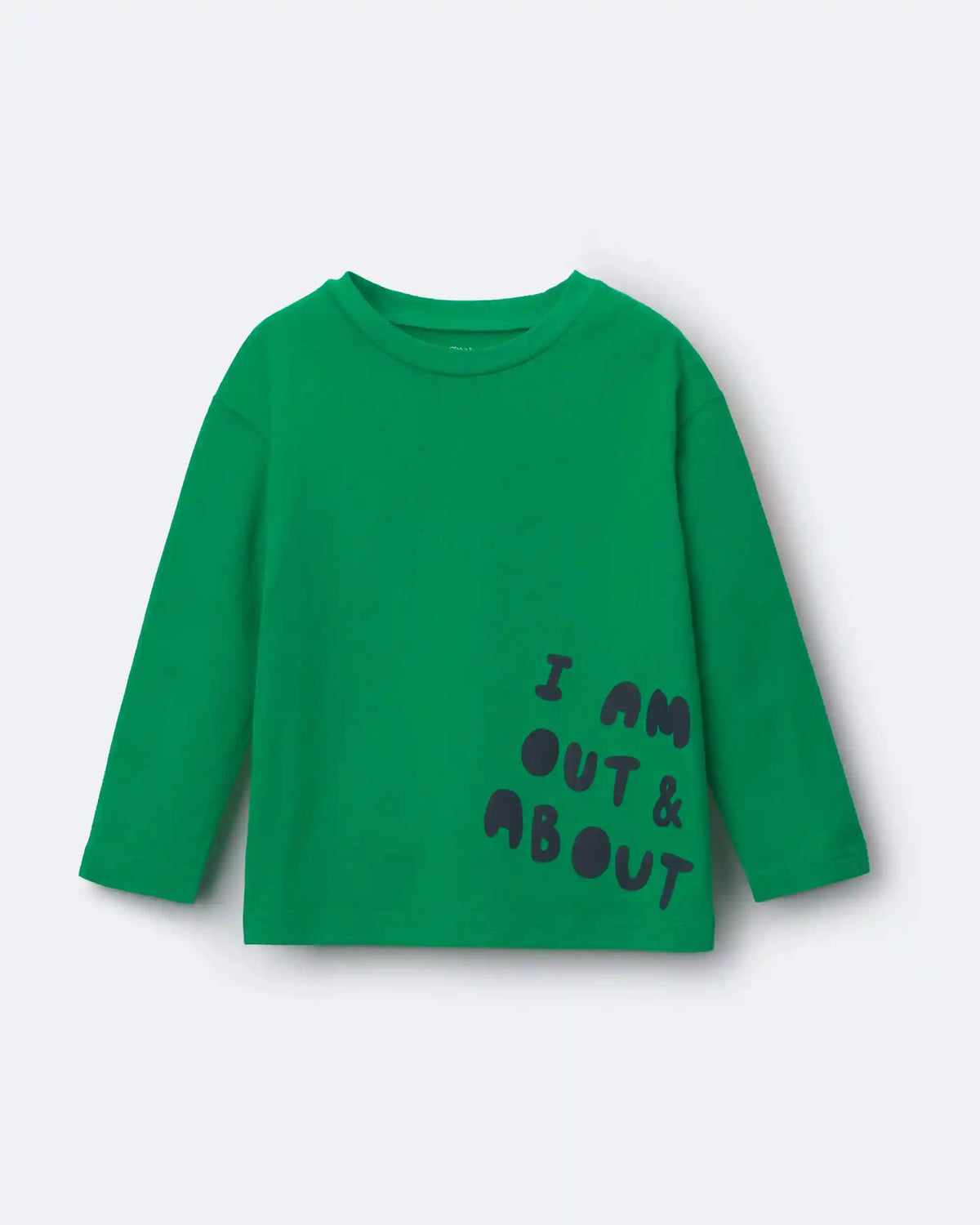 Toddler 'Out & About' Long-Sleeve Relaxed Graphic Tee - Green