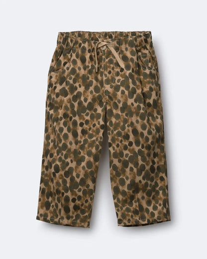Toddler Girl Pleated Pants in Leopard - Brown