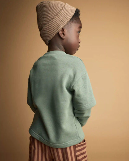 Toddler Long-Sleeve Layered Top - Olive