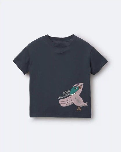 Toddler 'Easily Distracted' Duck Relaxed Graphic Tee - Navy
