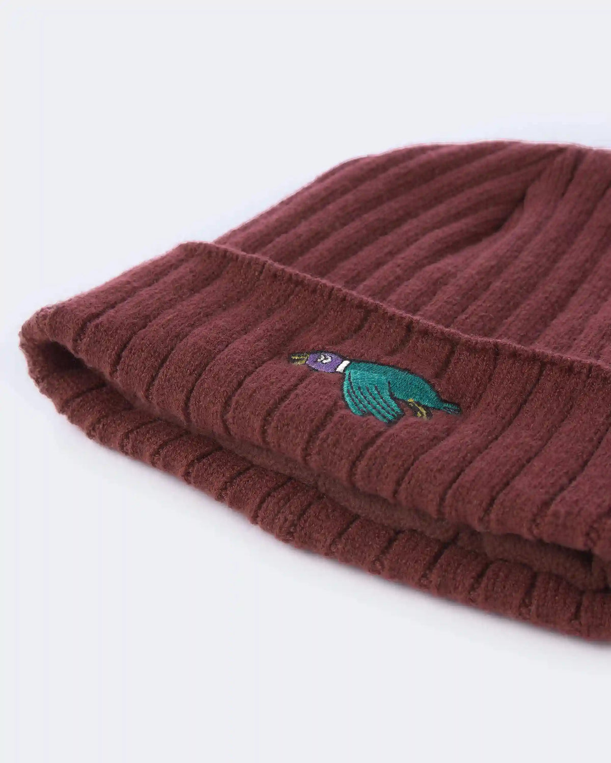 Toddler Duck Beanie - Burgundy
