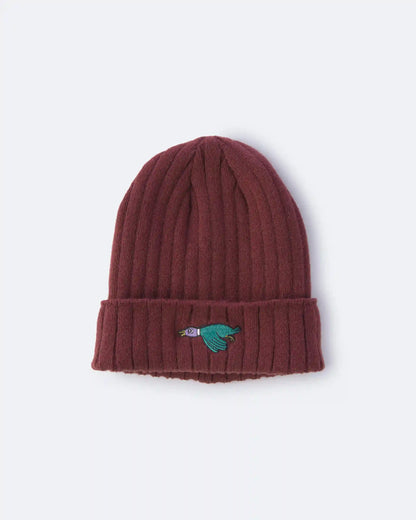 Toddler Duck Beanie - Burgundy