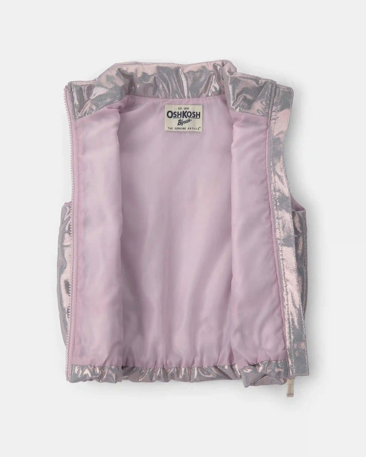 Toddler Girl Metallic Vest - Pink