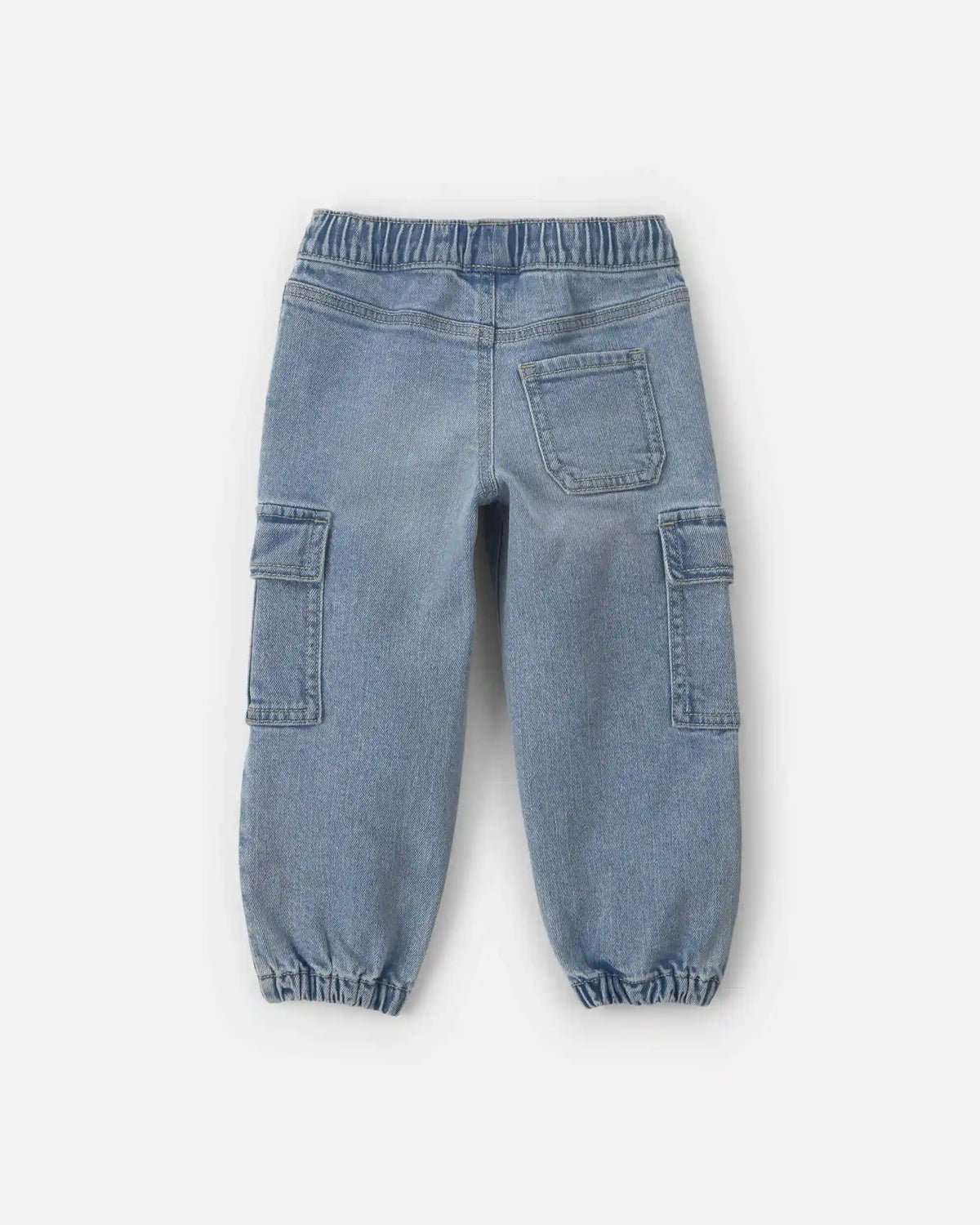Toddler Boy Denim Cargo Joggers - Light Wash
