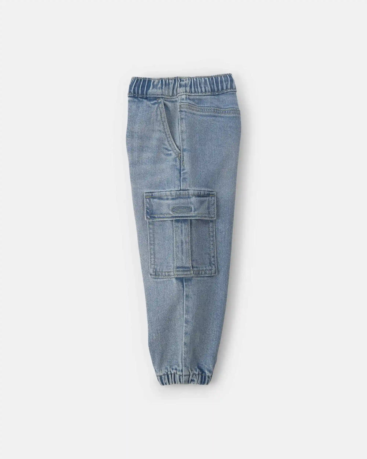 Toddler Boy Denim Cargo Joggers - Light Wash
