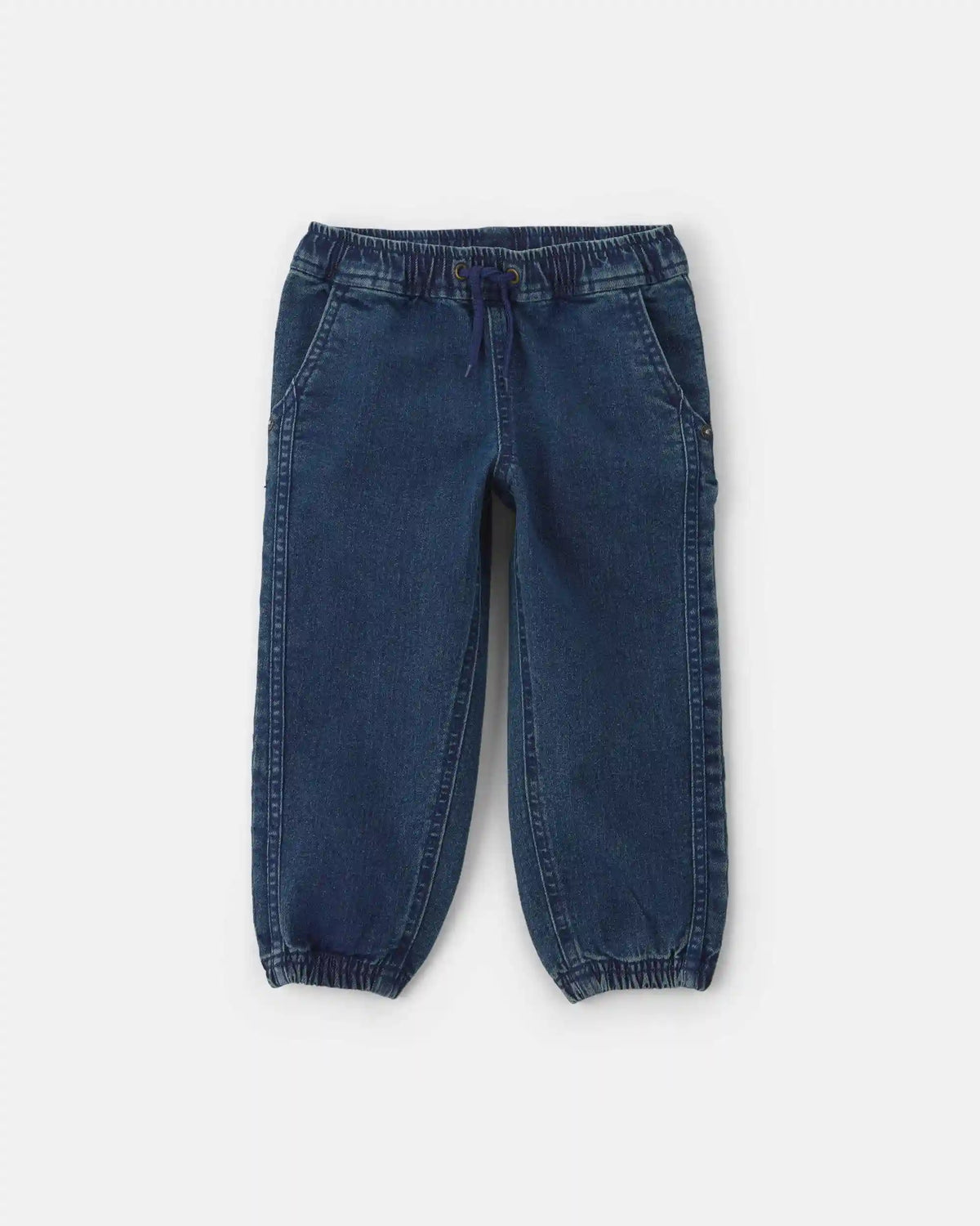 Toddler Boy Denim Joggers - Medium Wash