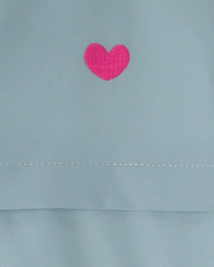 Toddler Girl Heart Zip-Up Hoodie - Blue