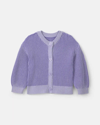Toddler Girl Button-Down Cardigan Sweater - Purple