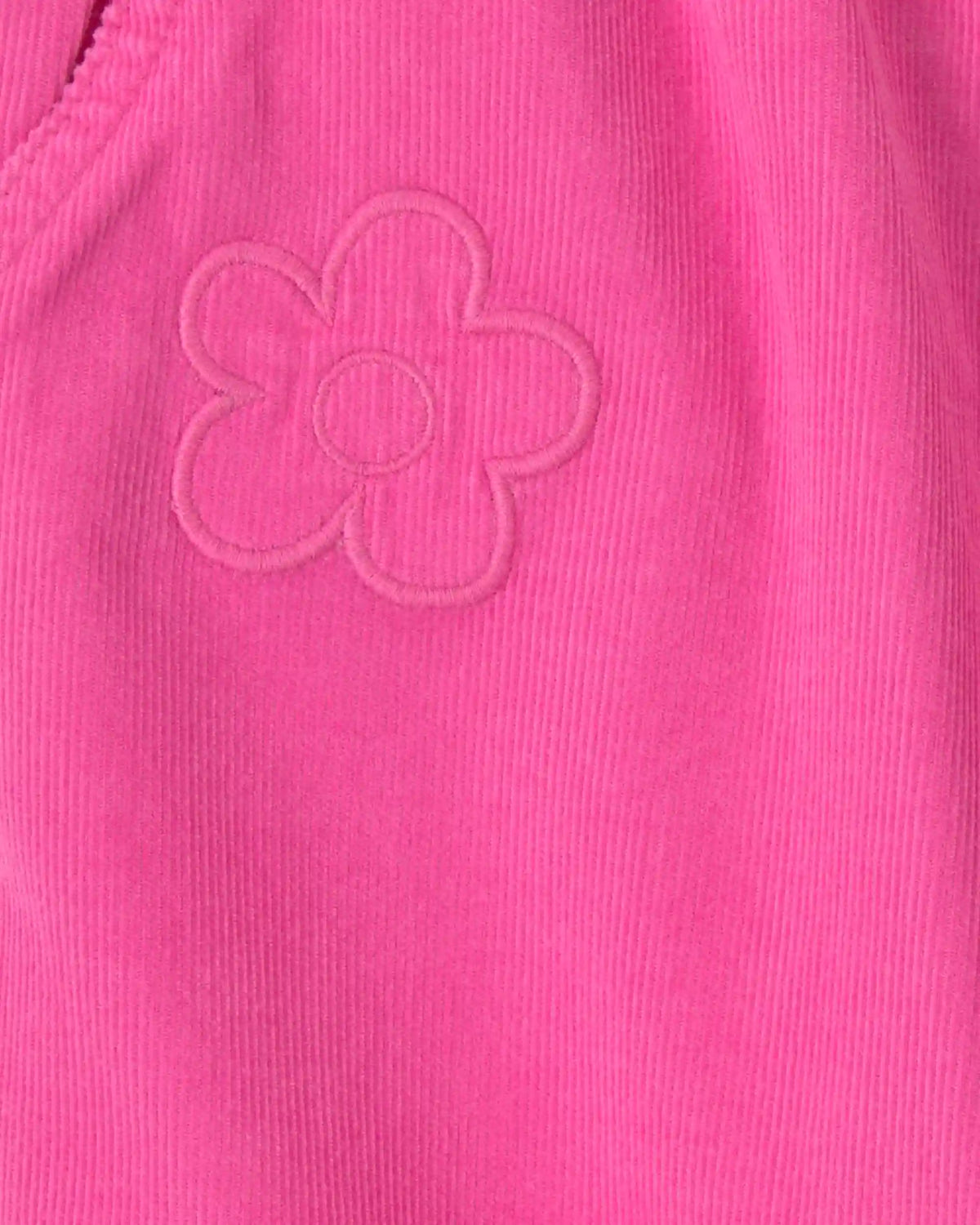 Toddler Girl Flower Corduroy Pull-On Pants - Pink