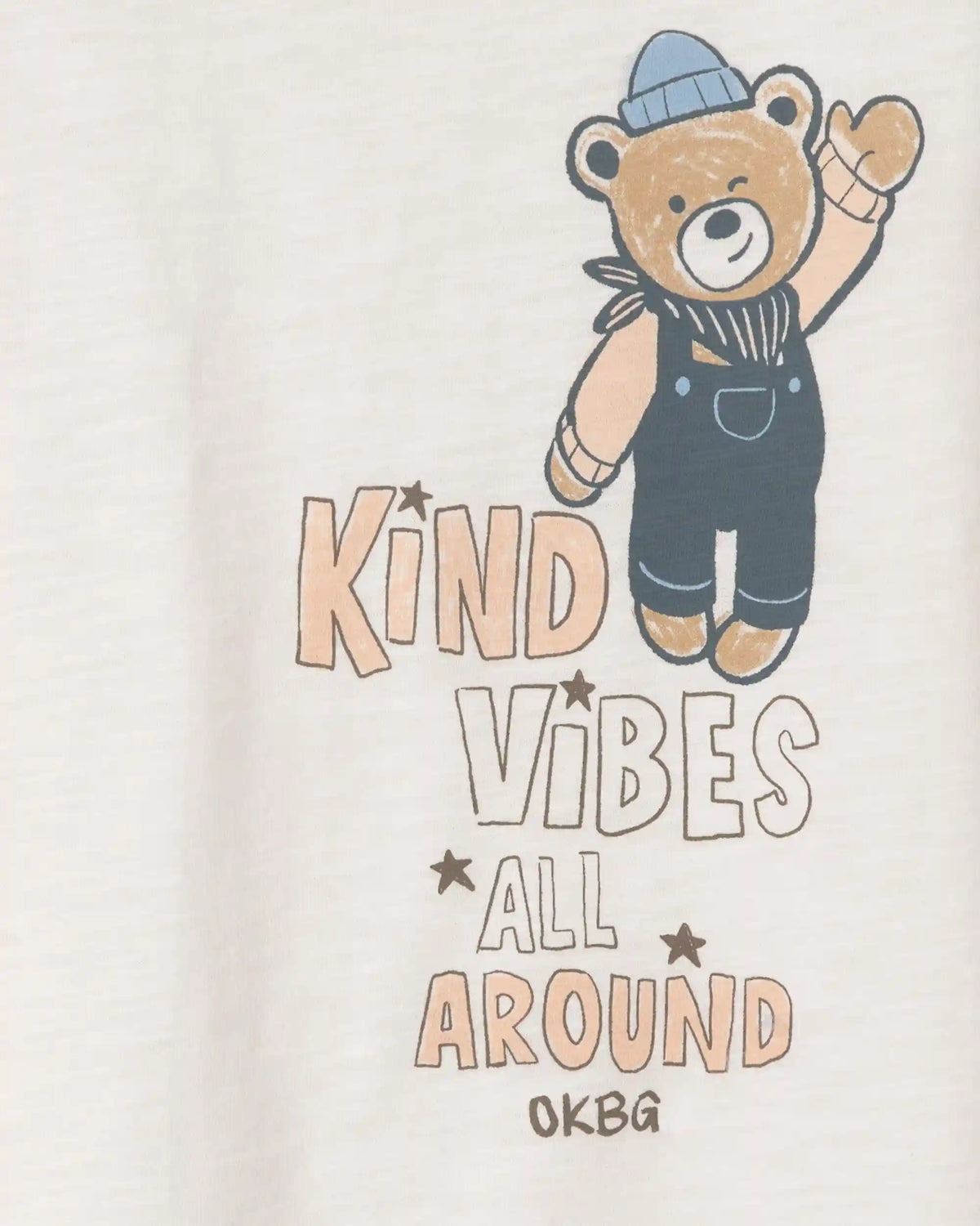 Toddler Boy 'Kind Vibes' Bear Long-Sleeve Graphic Tee - Cream