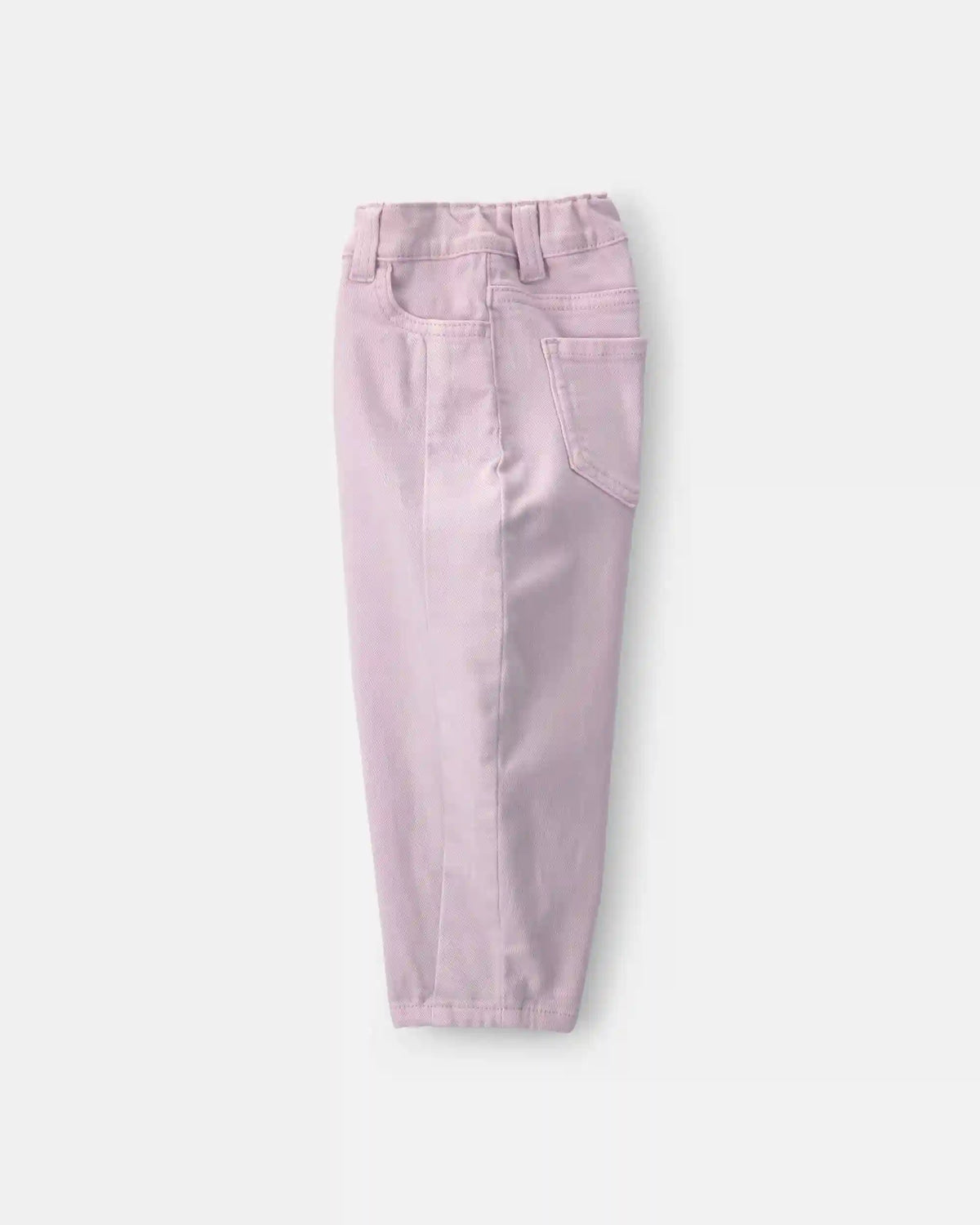 Toddler Girl Teddy Fleece Denim Barrel Jeans - Purple