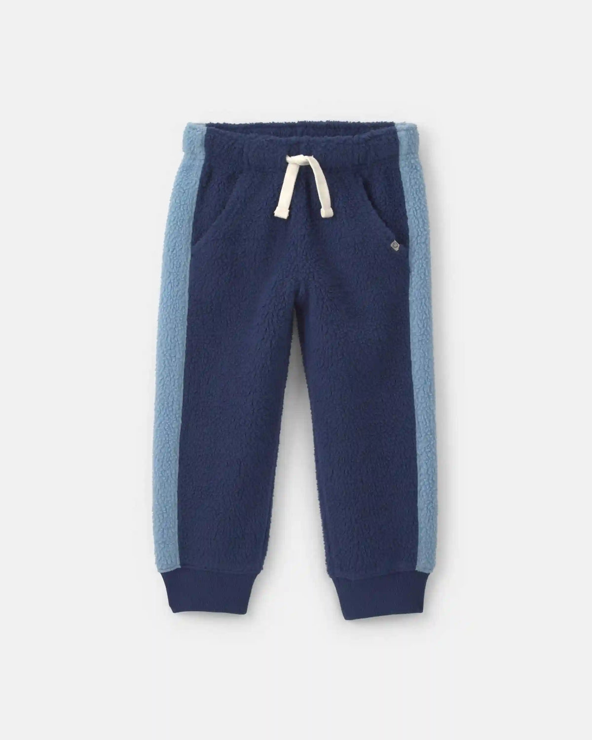 Toddler Boy Colorblock Fleece Joggers - Navy Blue/Light Blue