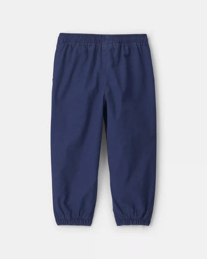 Toddler Boy Poplin Joggers - Blue