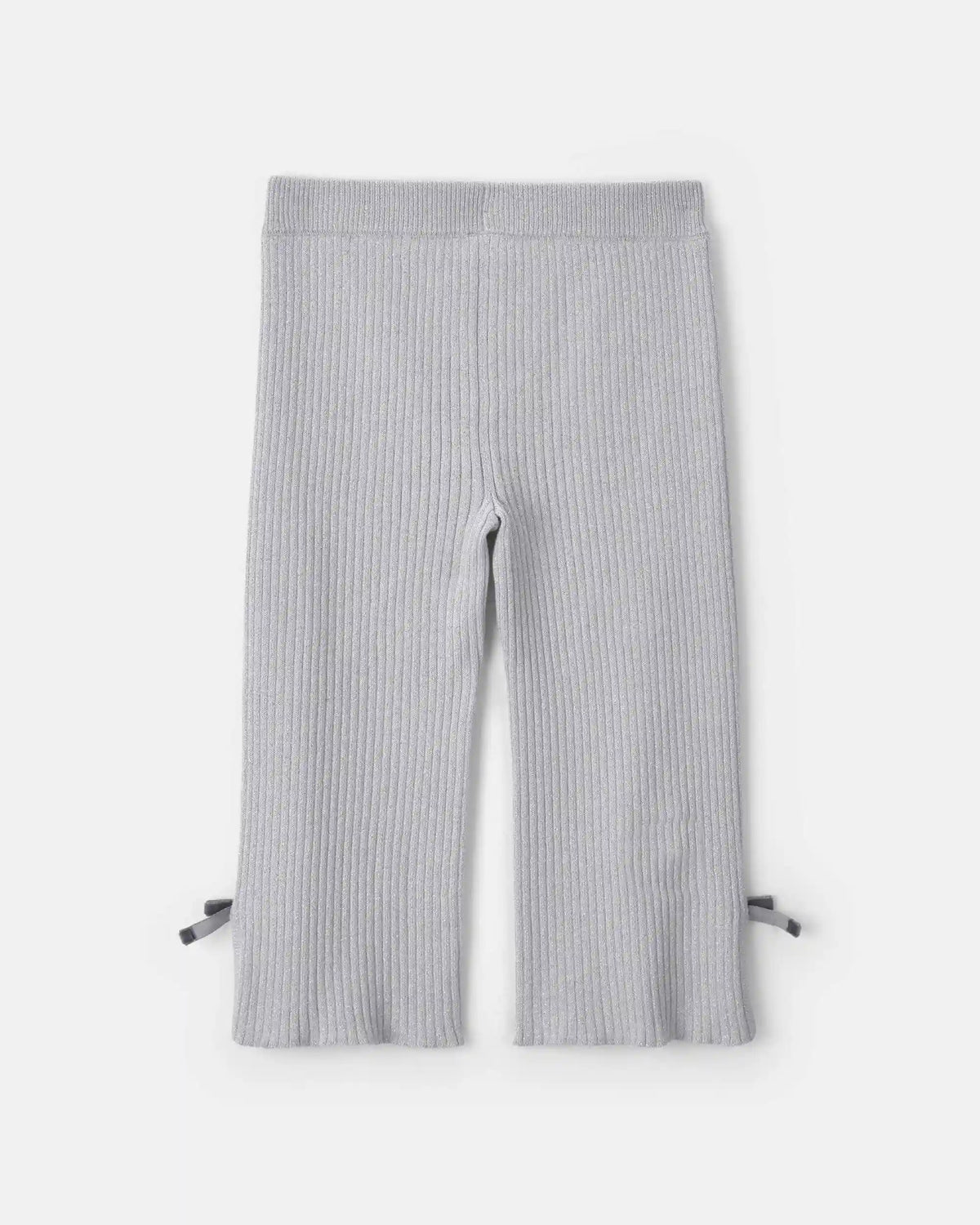 Toddler Girl Bow Flare Pants - Grey