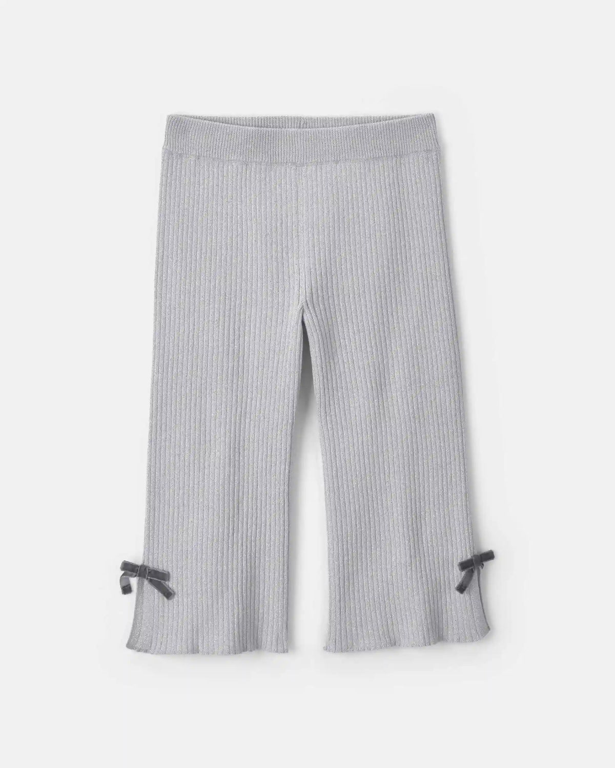 Toddler Girl Bow Flare Pants - Grey