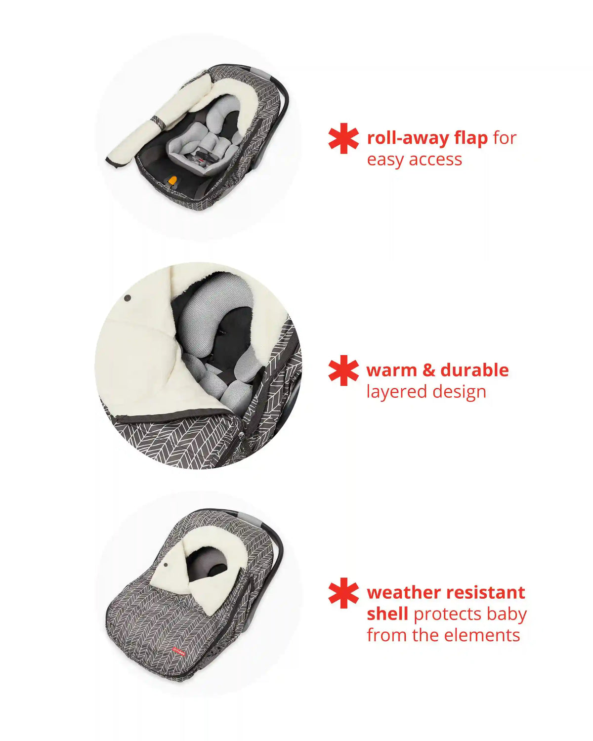 Stroll & Go Car Seat Cover - Pink Heather