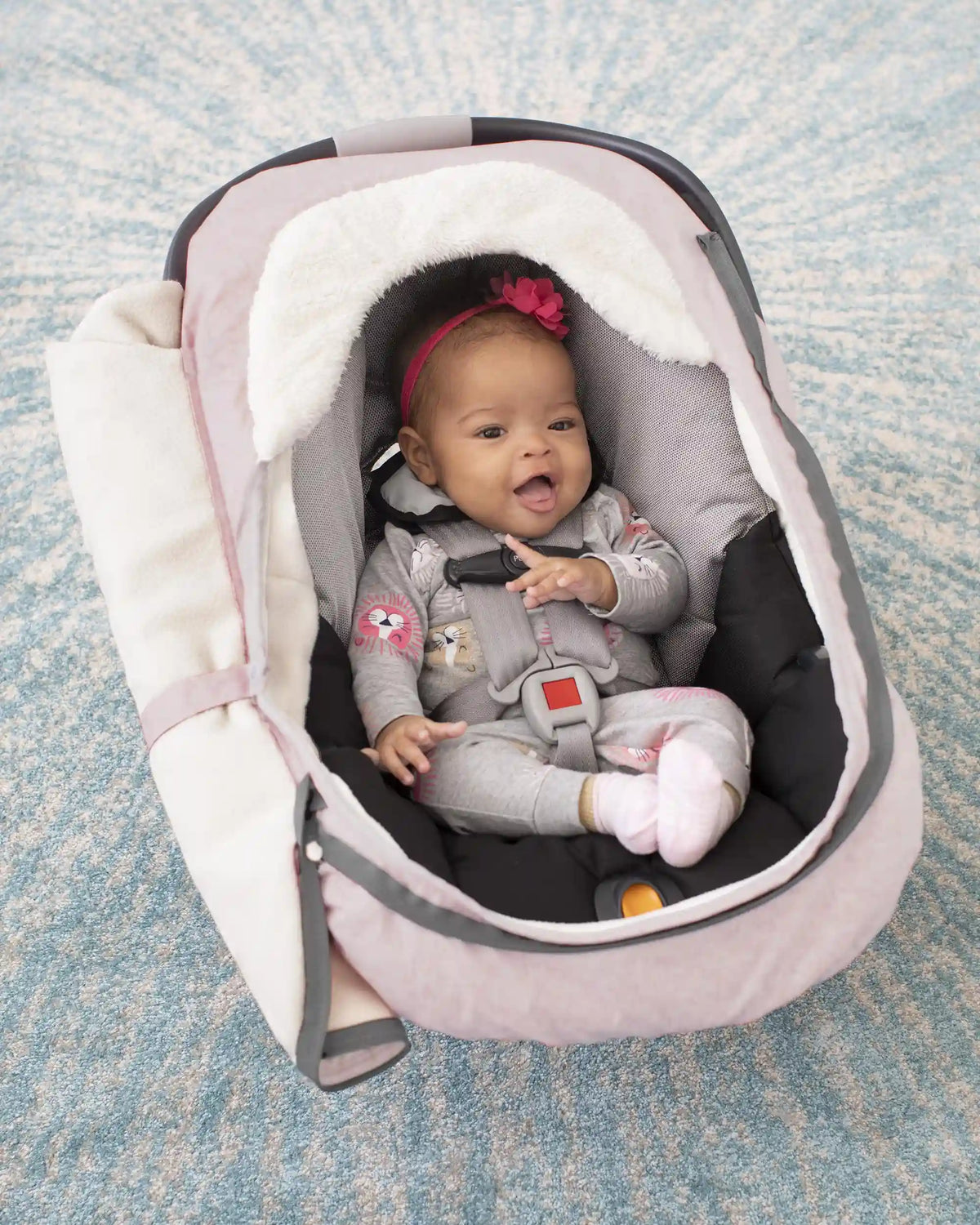 Stroll & Go Car Seat Cover - Pink Heather