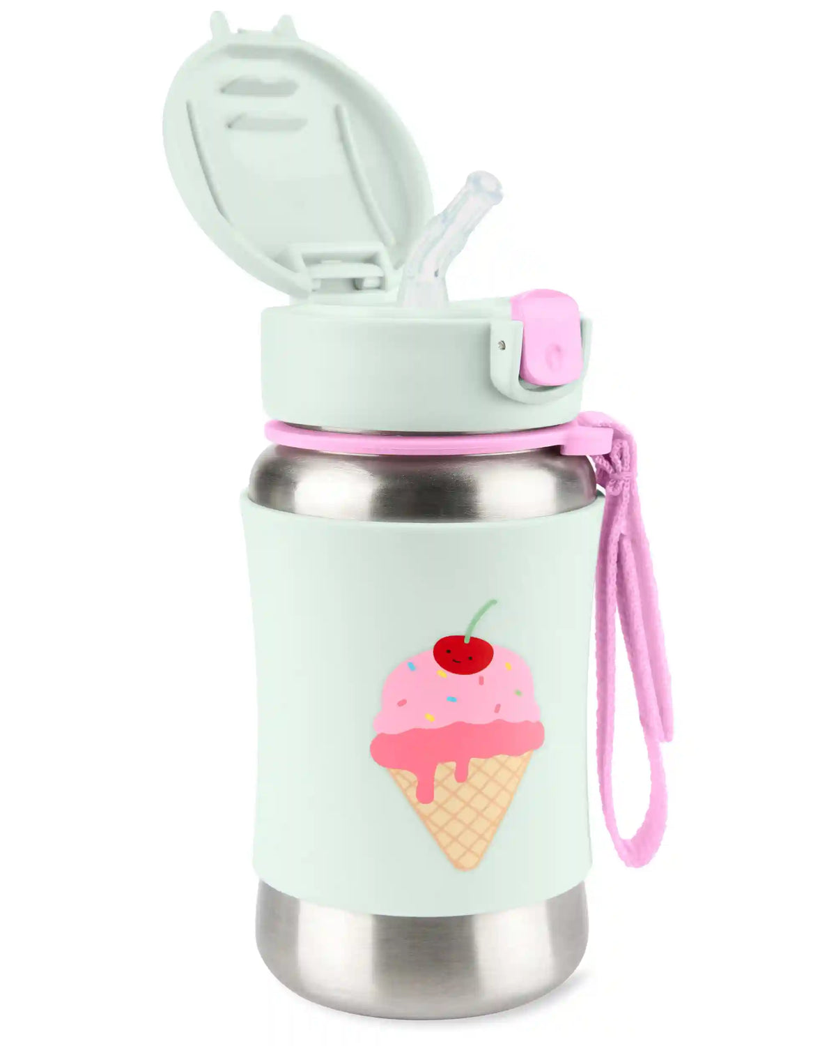 Spark Style Stainless Steel Straw Bottle - Ice cream