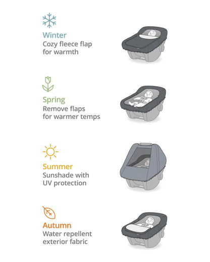 All Seasons Car Seat Cover - Oat