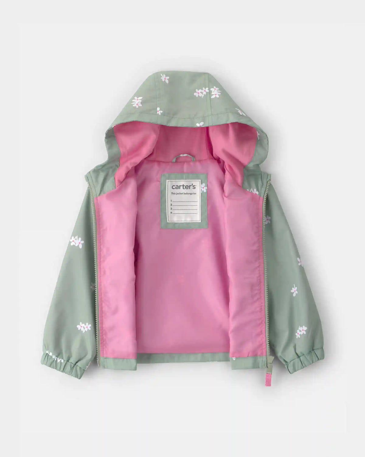 Toddler Girl Floral Windbreaker - Green