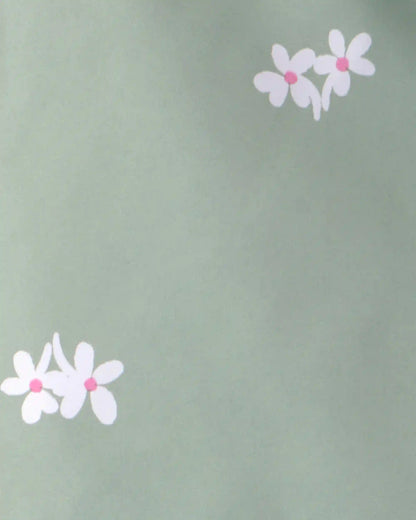 Toddler Girl Floral Windbreaker - Green