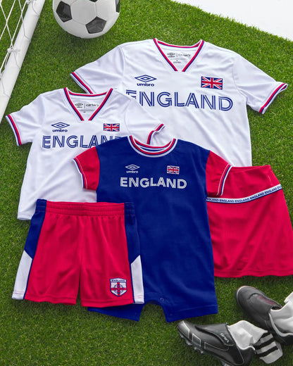 Kids Umbro England Mesh Soccer Shorts - Red/Blue/White