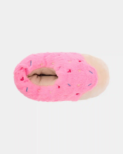 Girls Donut Slippers - Pink/Beige