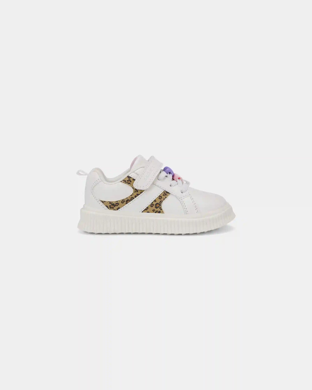 Toddler Girl Leopard Charm Sneakers - White