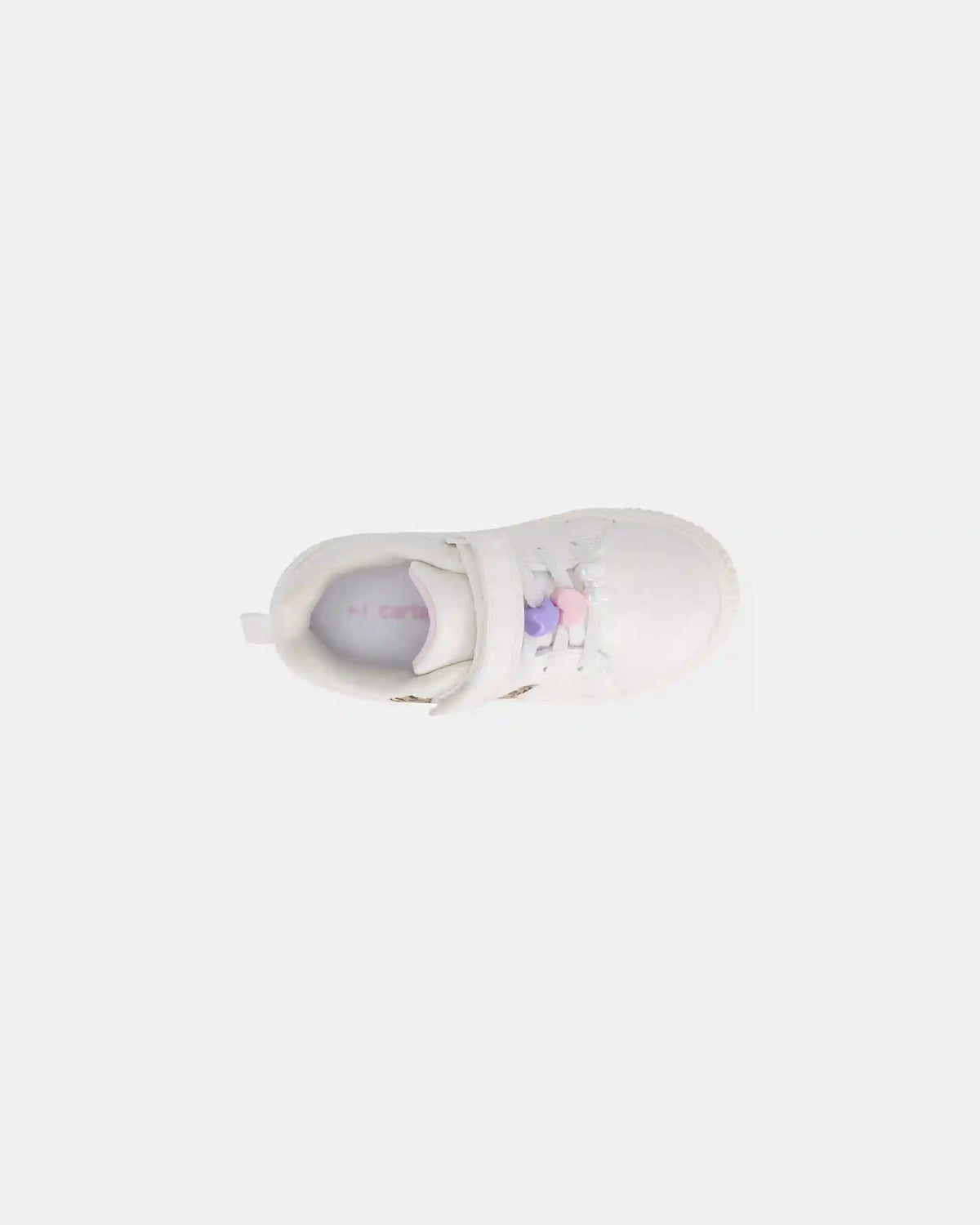 Toddler Girl Leopard Charm Sneakers - White