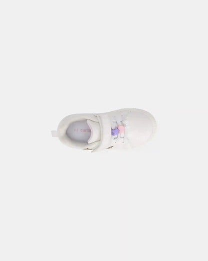 Toddler Girl Leopard Charm Sneakers - White