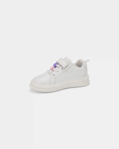 Toddler Girl Leopard Charm Sneakers - White