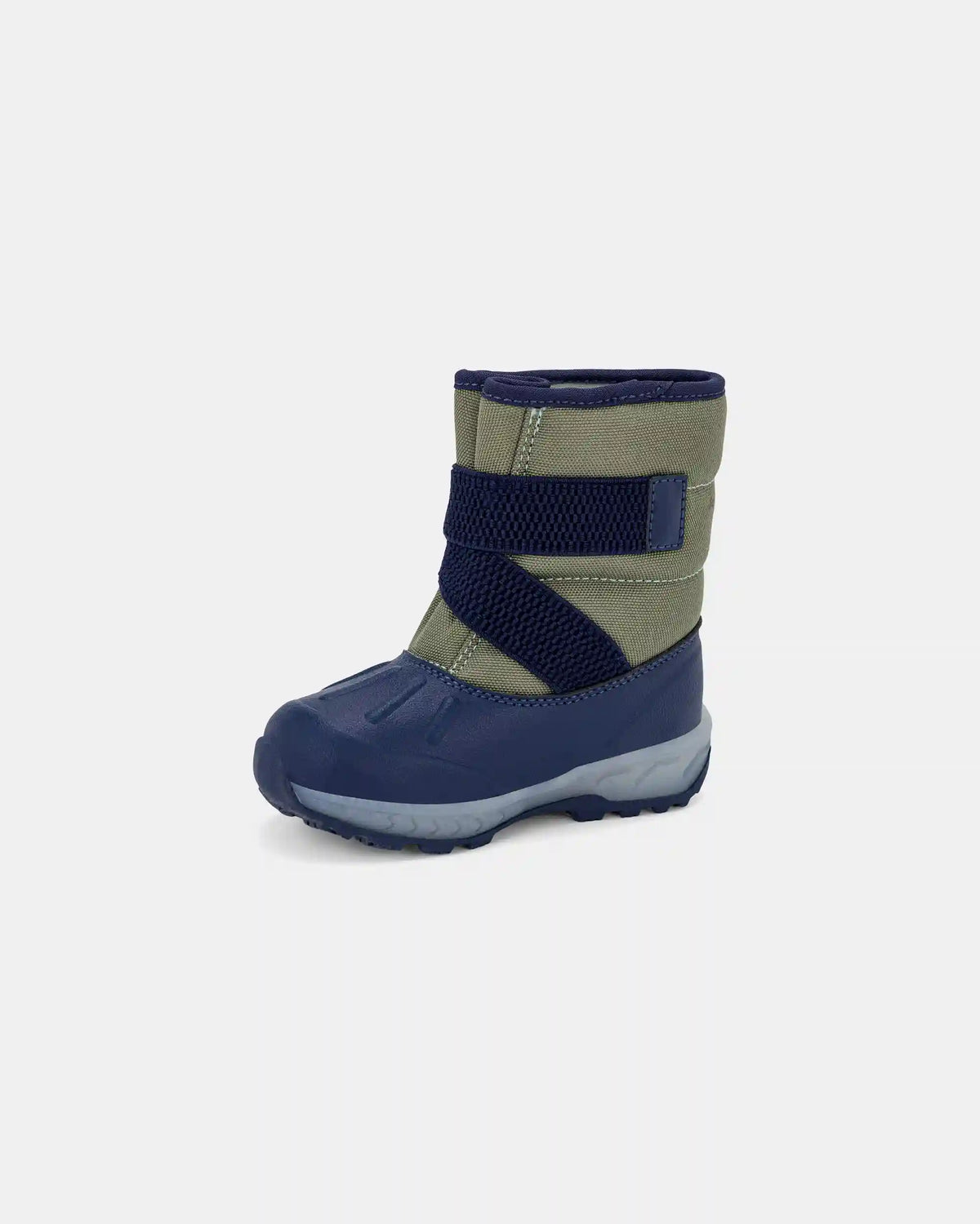 Toddler Boy Color Block Snow Boots - Olive/Navy