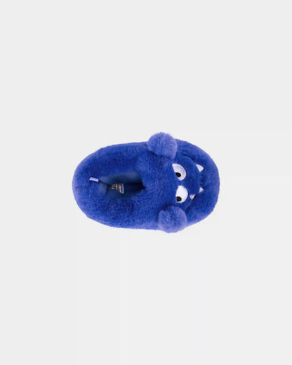 Boys Cozy Monster Slippers - Blue