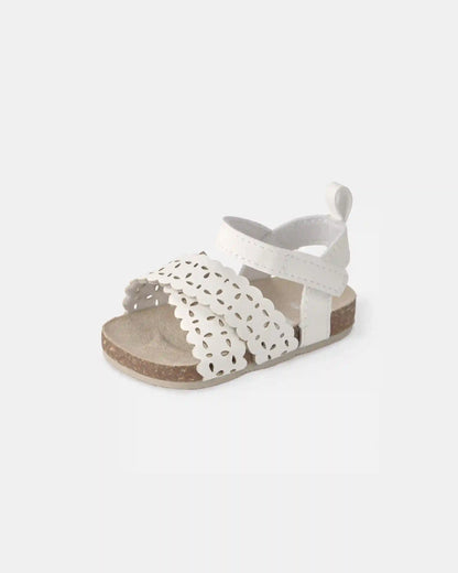 Baby Girl Floral Sandals - White