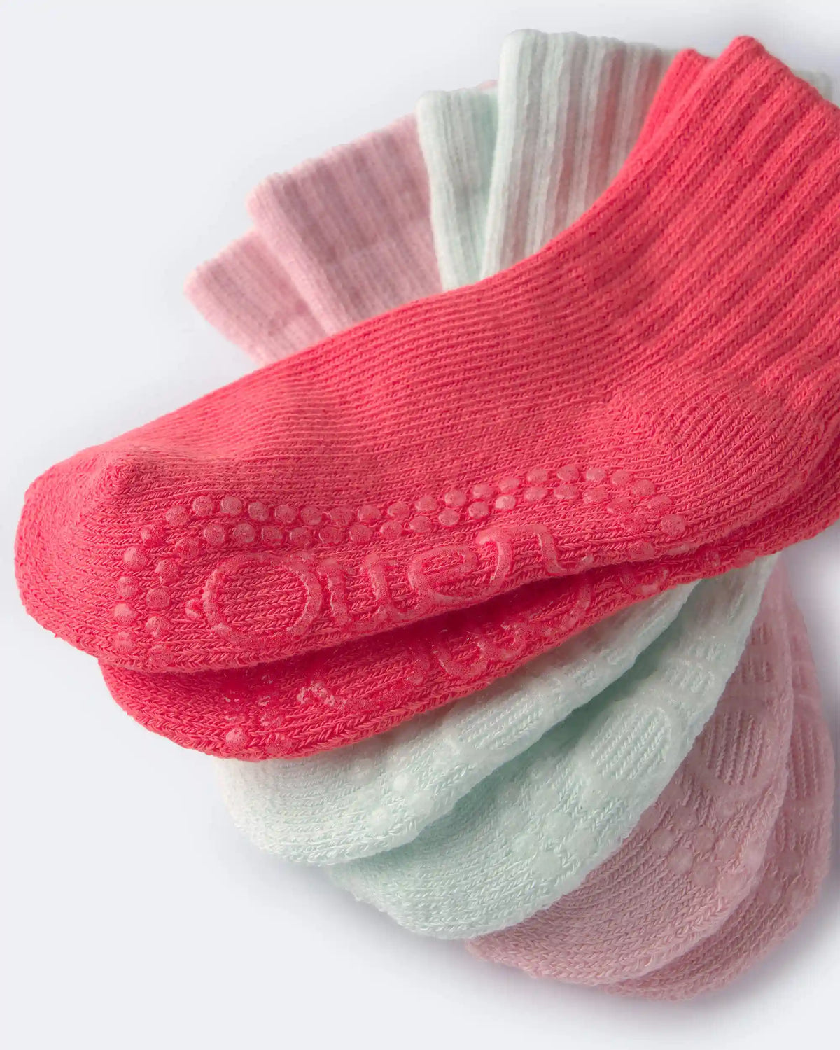 Toddler Girl 3-Pack No-Slip Ankle Socks - Pink/Blue