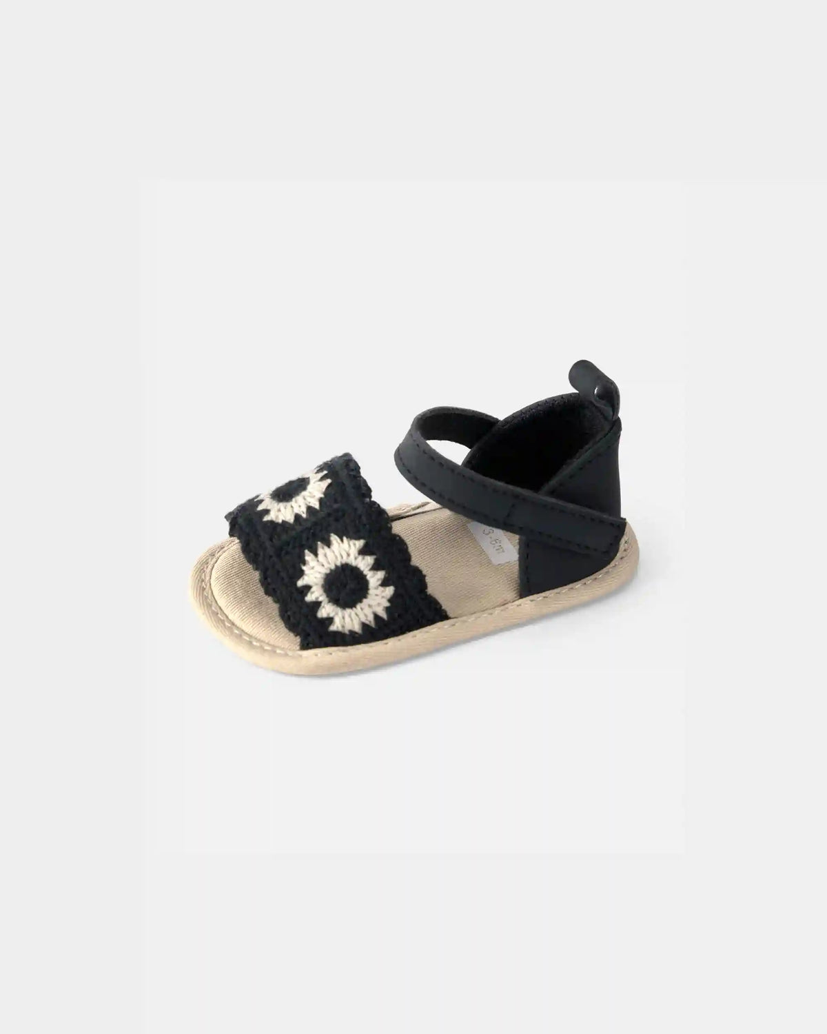 Baby Girl Crochet Sandals - Black