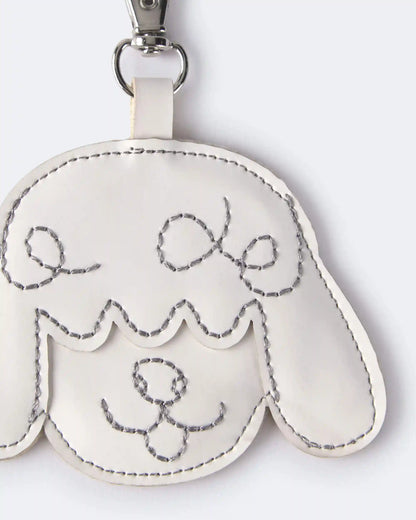Toddler Girl Poodle Bag Charm - Cream