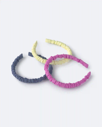 Toddler Girl 3-Pack Headbands - Blue/Yellow/Purple