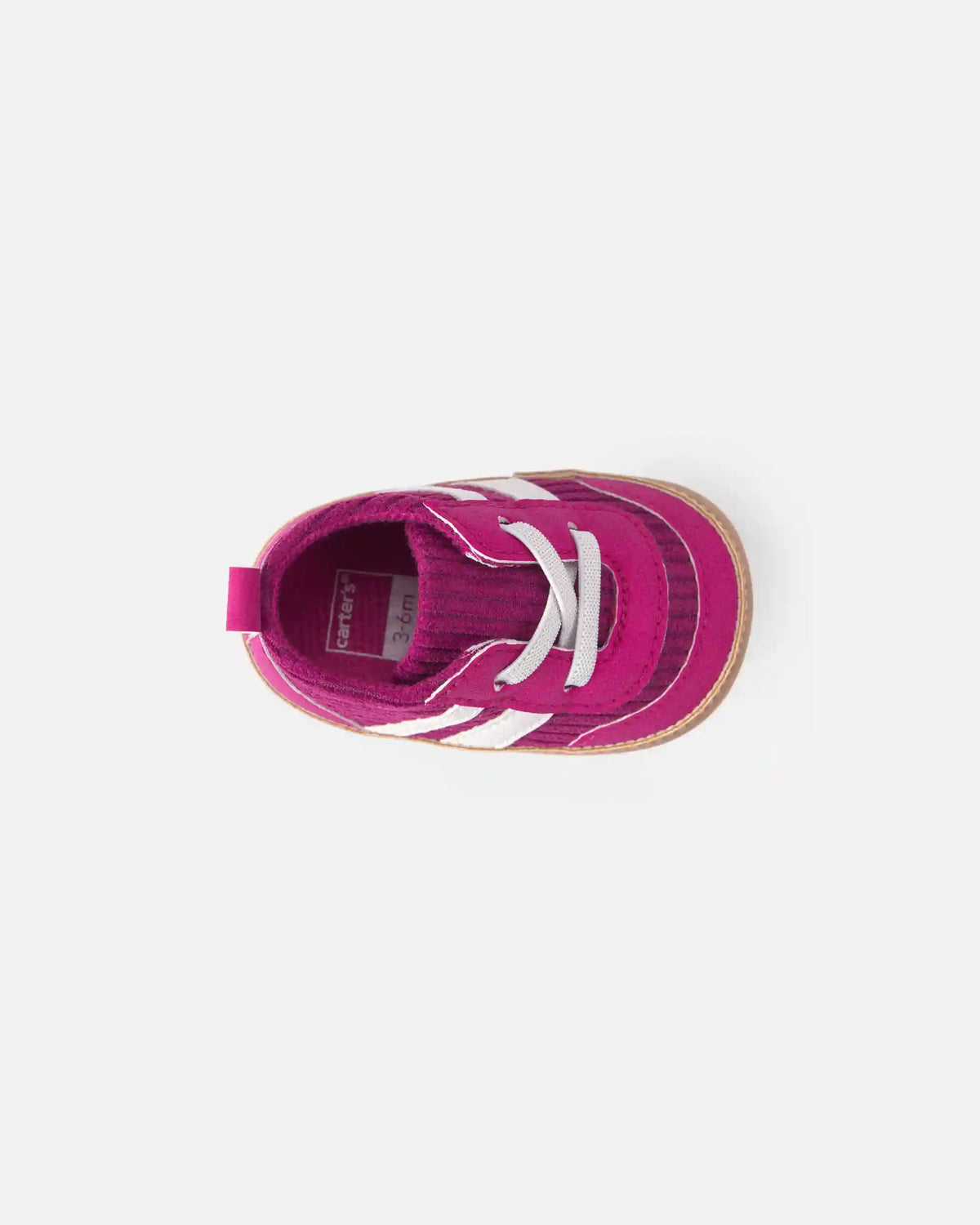 Baby Girl Striped Sneakers - Burgundy