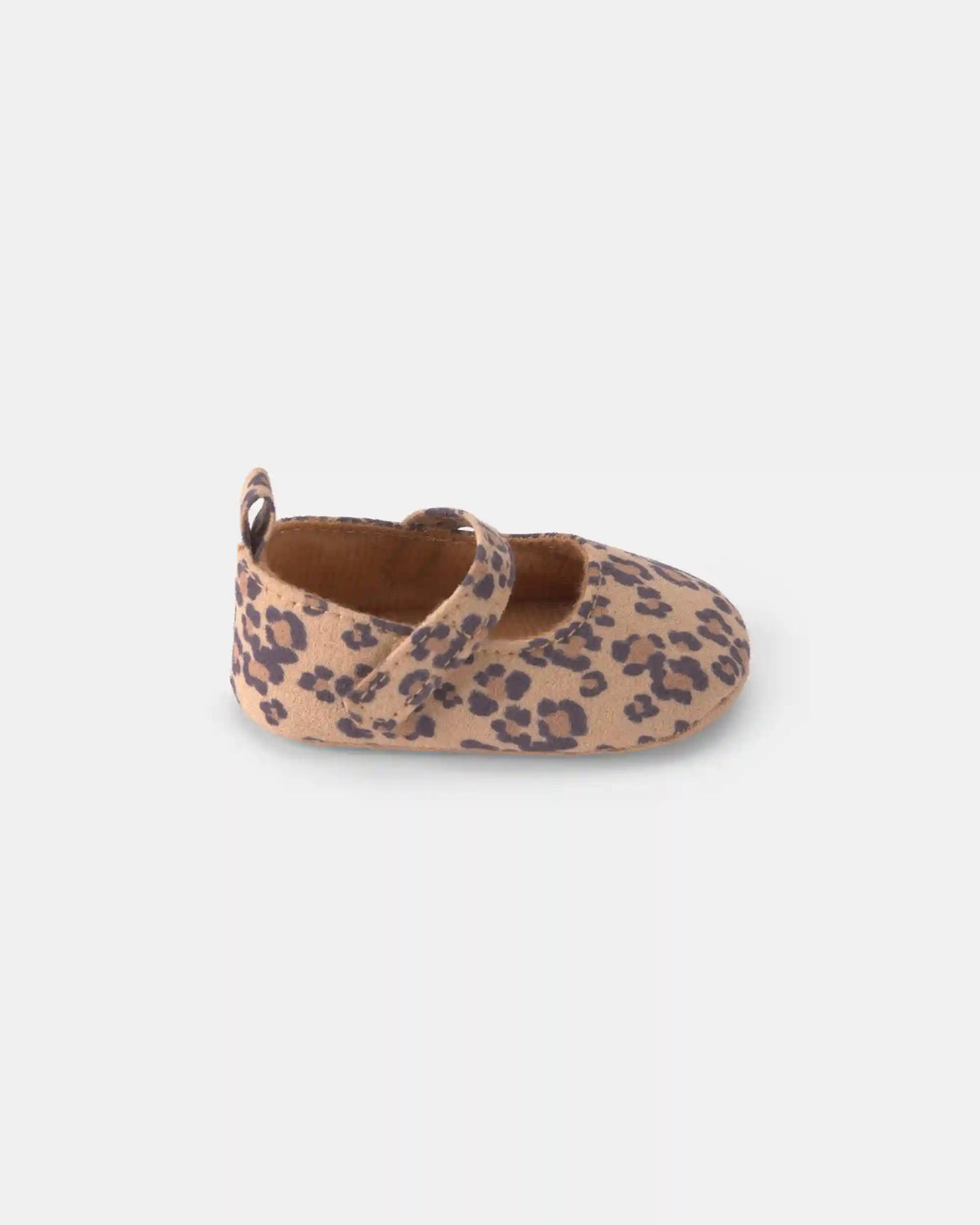 Baby Girl Cheetah Mary Jane Flats - Brown