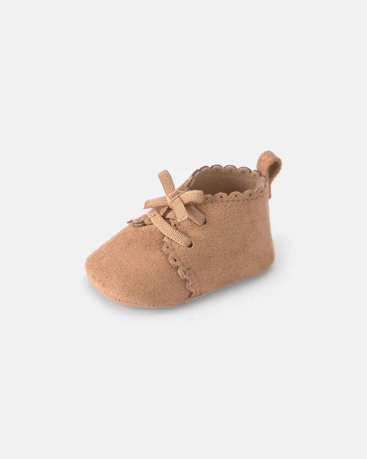Baby Girl Bow Mocassin Shoes - Tan