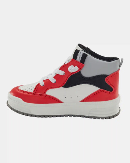 Toddler High-Top Sneakers - Red/White