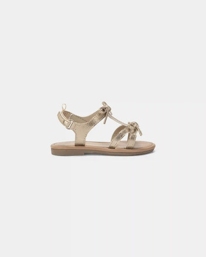 Toddler Girl Metallic Bow Sandals - Gold