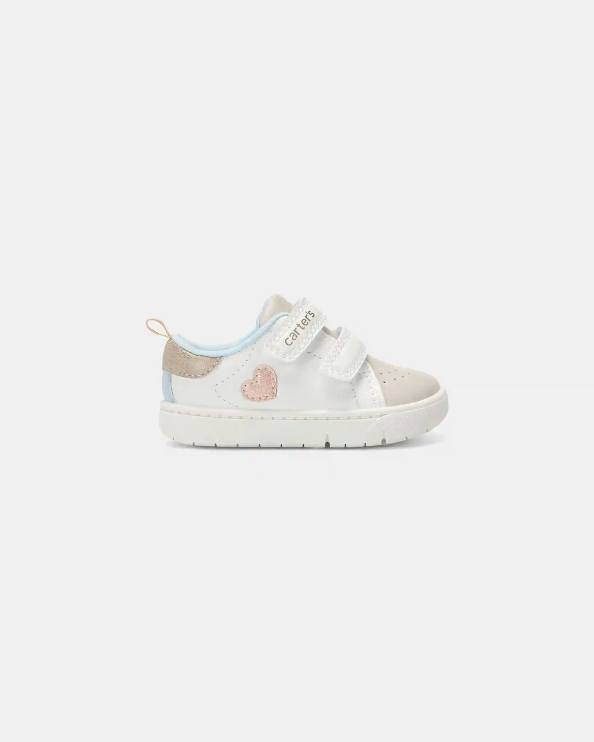 Baby Girl Every Step® First Walker Heart Casual Shoes - White/Tan