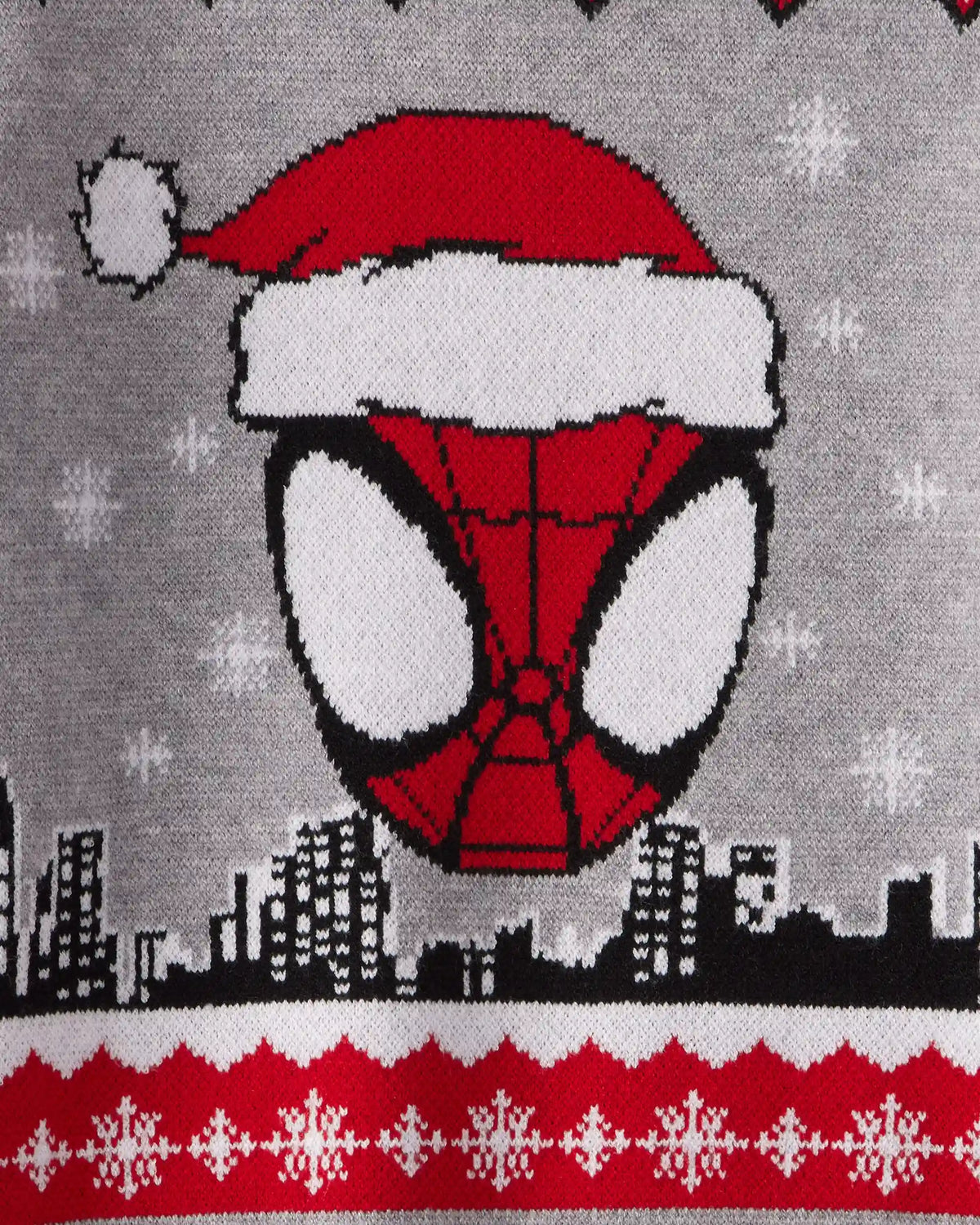 Toddler Boy ©Marvel Spider-Man Long-Sleeve Sweater - Red/Grey