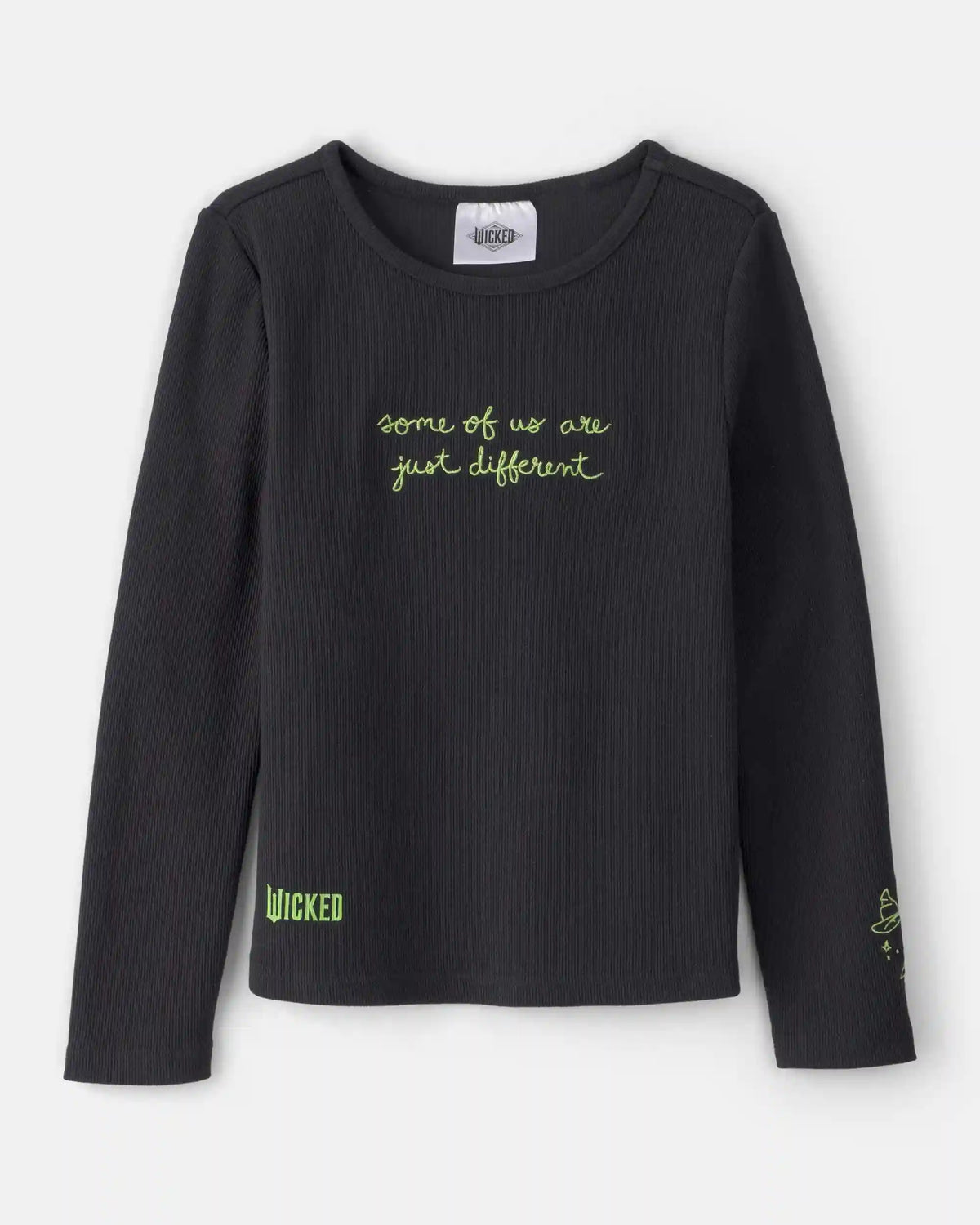 Girls Wicked Elphaba Rib Top - Black