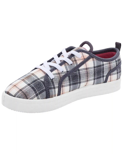 Kid Plaid Canvas Sneakers