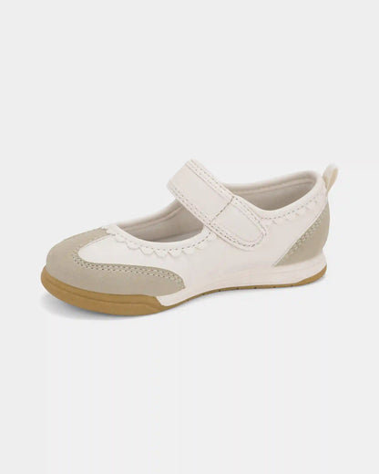 Toddler Girl Scalloped Flats - White